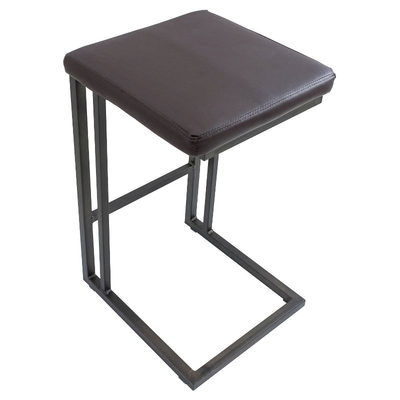 Set of 2 25&#34; Roman Industrial Counter Height Barstool Espresso - LumiSource, 6 of 9
