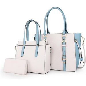 West 3PCS Purses for Women Tote Bag and Wallet Set Shoulder Satchel Handbags - 1 of 4