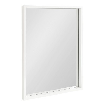 18" x 24" Travis Framed Decorative Wall Mirror White - Kate & Laurel All Things Decor