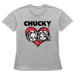 Women's Chucky Duo Heart T-Shirt - 1 of 3