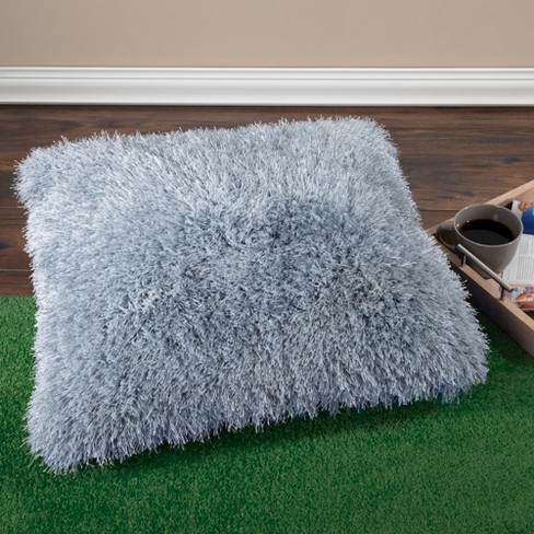 Oversized Floor Or Throw Pillow Square Luxury Plush- Shag Faux Fur Glam  Decor Cushion For Bedroom Living Room Or Dorm By Hastings Home (grey) :  Target