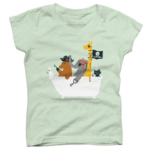Girl's Design By Humans The pirate ship By radiomode T-Shirt - 1 of 3