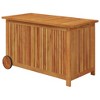VidaXL Patio Storage Box with Wheels 35.4"x19.7"x22.8" Solid Wood Acacia - 2 of 4
