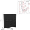 NicBex Armoire Wardrobe Closet Storage Cabinet with Doors & Open Shelves & Drawer for Bedroom, Black - 3 of 4