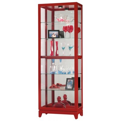 Howard Miller 680630 Luke V Curio Cabinet 680630 Gloss Red