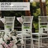 Unique Bargains Organza Chair Sashes Self-Tie 108.27"x6.69" 108.27"x6.69" Green 20 Pcs - 4 of 4
