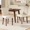 7-Piece Dining Set with Kitchen Table and 6 Upholstered Armless Chairs - 3 of 4