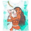 Disney Frozen Moana Princess Tiana Floral Peplum T-Shirt and French Terry Shorts Outfit Set Toddler to Big Kid - 2 of 4