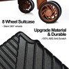 3 Pieces Luggage Sets Travel Suitcase with Double Spinner 8 Wheels TSA Lock Silent-Running Lightweight Hardshell Suitcase 20'' 24'' 28'' - 4 of 4