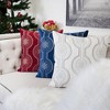 TopComfy Support Pillow White Holiday Embroidered Velvet Throw Pillow with Insert for Seasonal Decor, White, 17"*17"*10" - 2 of 4