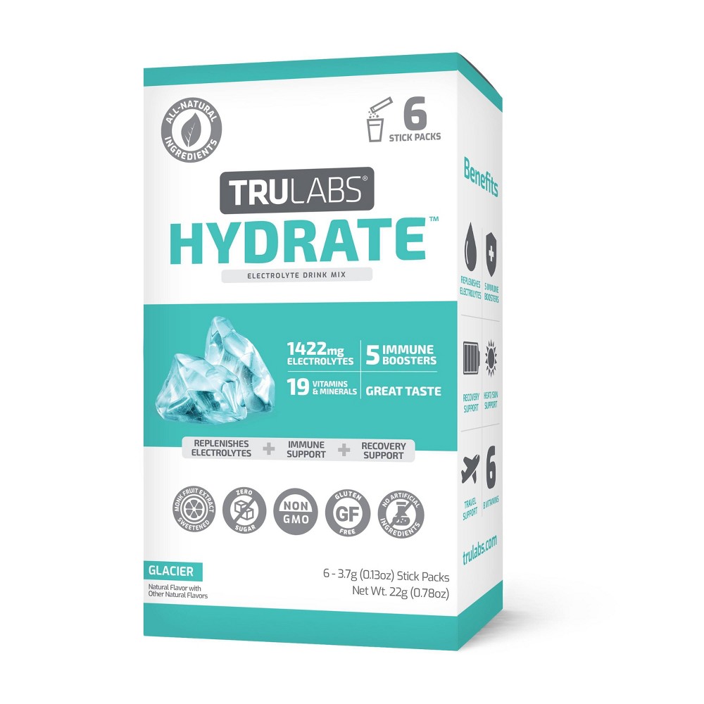 TruLabs Hydrate Sports Drink - Glacier Freeze - 0.78oz/6ct