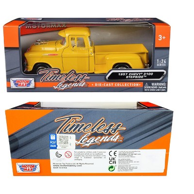 1957 Chevrolet 3100 Yellow Diecast Pickup Truck Model 1:24 Scale