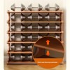 Hrinhom 27.6"W 6-Tier Bamboo Wood Shoe Rack with Thickened Partitions and Rounded Curved Corners - 4 of 4