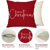 Christmas Throw Pillow Covers 18x18 Inch Set of 2 Merry Christmas Farmhouse Decorations Believe Holiday Decor - 3 of 4