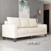75" Fabric Upholstered 3 Seater Sofa with Storage, Thick Cushions and Square Arms - 3 of 4