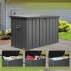 VisioGear Outdoor Storage Deck Box with 4 Wheels, Large Patio Storage Bin for Outside Cushions, Gray, 54.3"*29.2"*33.1" - 4 of 4
