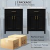 Vynxaria 48-Inch Modern Bathroom Vanity - Dual Ceramic Sinks, 4 Soft-Close Doors, 2 Flip Drawers, Double-Layer Shelves, Black - 3 of 4