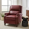 Elisabete Modern Wingback Genuine Leather Recliner with Vintage Nail Head Trim for Living Room and Bedroom| ART OF LIVING DESIGNS - 2 of 4