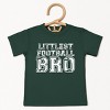 The Juniper Shop Littlest Football Bro Toddler Short Sleeve Tee - 3T - Forest - 2 of 4