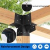 6"x6" Pergola Kit, 2-Piece 4-Way Heavy-Duty Corner Brackets, Quick Assembly Timber Beams for Gazebos, Patio Arbors, and Outdoor Structures - 2 of 4