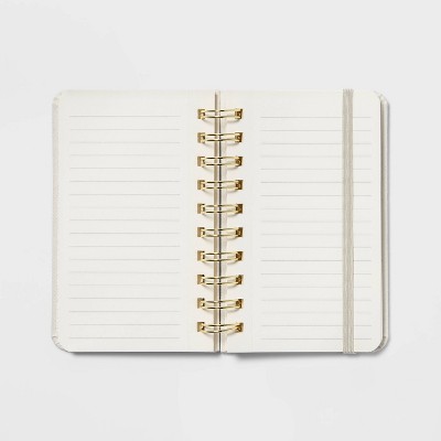 192 Sheet College Ruled Journal 4&#34;x5.5&#34; Spiral Cream Linen - Threshold&#8482;_0