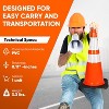 Pyle 28 Fluorescent PVC Safety Traffic Cones (PTCN28X12) - High Visibility Orange - Pack of 12 - 3 of 4