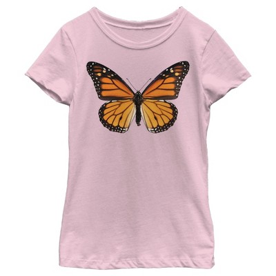 Pink shirt with store butterfly