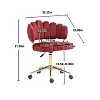 NicBex Adjustable Office Chair with Wheels,Modern Cute Computer Chair,Swivel Velvet Upholstered Desk Chair for Adult, Student - 3 of 4