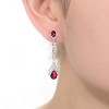Guili Sterling Silver Rhodium/White Gold Plated Drop Earrings with Colored CZ Stones in Elegant Designs for a Sophisticated Statement Look - 2 of 3