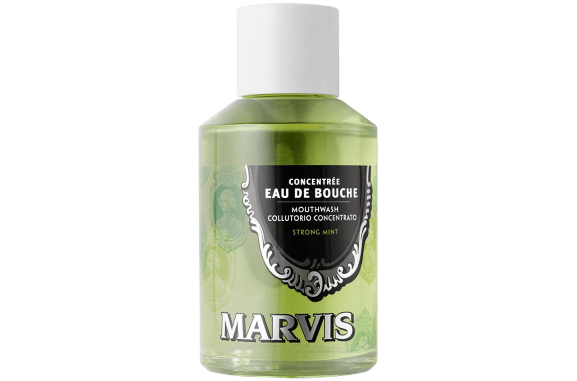 MARVIS Strong Mint Mouthwash Concentrate (4.1 oz) Leaves Mouth with Cool Freshness | Wash & Freshens the Entire Mouth