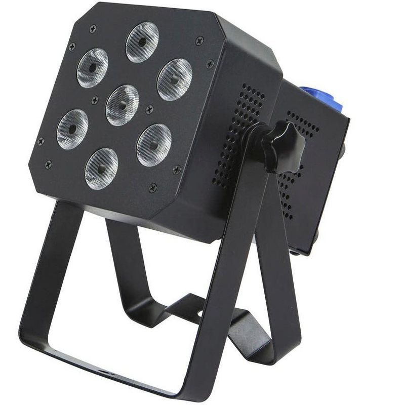 Monoprice Super-Bright PAR Stage Light (RGBAW-UV) 12 Watt, x 7 LED, Built-in Program Abilities, such as Fade, Strobe, Color Changing, 1 of 6