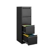 3 Drawer File Cabinet with Lock, Metal Vertical Filing Cabinet, Under Desk Filing Cabinet for Home Office - 3 of 4