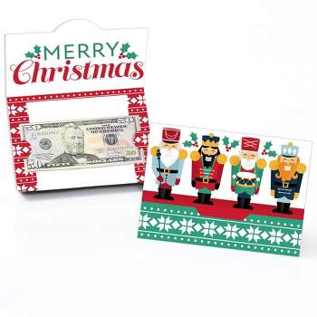 Big Dot of Happiness Christmas Nutcracker - Holiday Party Money and Gift Card Holders - Set of 8