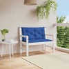 vidaXL Indoor/Outdoor Bench Cushions 2 pcs, Non-slip, Water-Repellent, Blue 39.4"x19.7"x2.8" - 2 of 4