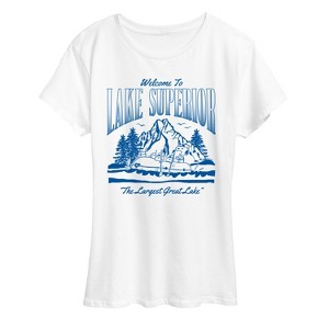 Women's - Peanuts - Welcome To Lake Superior Snoopy And Woodstocks Short Sleeve Graphic T-Shirt - 1 of 4