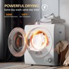 ROVSUN 110V Portable Clothes Dryer, Laundry Front Load Tumble Dryer Machine with Stainless Steel Tub & Simple Control Knob for Apartment, Dorm, 850W - 3 of 4