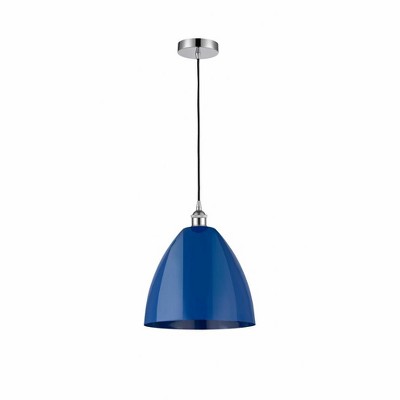 Plymouth Dome - 1 Light Cord Hung Mini Pendant In Industrial Style-14.75 Inches Tall and 12 Inches Wide