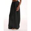 Womens Mid Rise Elastic Waist Wide Leg Pants Side Pocket Drawstring Casual Trousers - 3 of 3