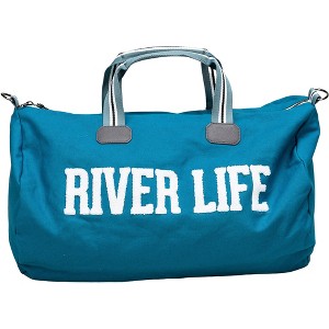 Pavilion Gift Company - River Life - 21.5" x 13" Canvas Duffle Bag - Handbags - 1 of 4