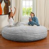 Jaxx Cocoon Bean Bag Bed for Adults - 2-in-1 Giant Bean Bag Sleeper and Convertible Lounger - Made in the USA - 7 Foot, Mondo Fur - 3 of 4
