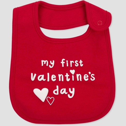 My first store valentine's day bib