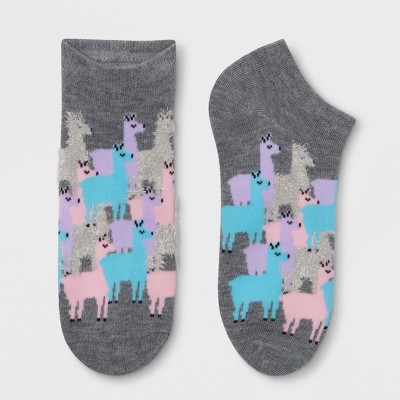 Women's Llama Socks - Xhilaration™ Heather Charcoal One Size