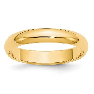 Black Bow Jewelry 2mm to 6mm 10K Yellow Gold Half Round Standard Fit Band - 1 of 4