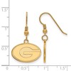 Black Bow Jewelry 14k Yellow Gold Plated Sterling Silver Georgia Bulldogs NCAA Dangle Earrings - 2 of 3
