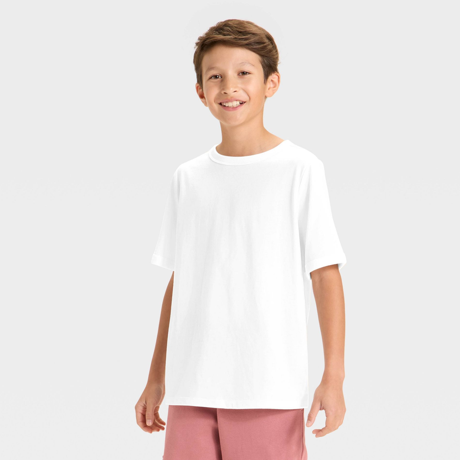 Boys' Short Sleeve T-Shirt - art class™ White L