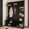 KTMBDW 3-in-1 Hall Tree with Shoe Storage Bench, Entryway Bench with Shoe Storage, Storage Shelves and Pegboard,  for Entryway, Bedrooms - 3 of 4