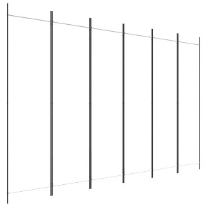 vidaXL 6-Panel Room Divider, 118.1"x78.7", Versatile White Fabric Screen Partition, Easy Assembly Required, Foldable Design for Space Saving - 1 of 4