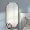 Noble Park Symphony Rectangular Vanity Accent Wall Mirror Modern Beveled Scalloped Edge Matte Brush Gold Frame 23 1/2" Wide for Bathroom Bedroom House - 2 of 4