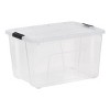 Racxily 4 pack 60 Qt. Plastic Storage Bins with Lids, Clear, Latching, Stackable, Totes - 4 of 4