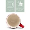 Elanze Designs It's Your Time To Bloom 12 Ounce Ceramic Laser-Etched Engraved Drinkware Mug, Red and Black Ombre - 3 of 4